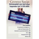 abnturk Büyük Boy 55cm Elektrik Sarfiyatlı C Type Mor Işıklı UV Sinek Öldürücü Cız Cihazı 2 Büyük Led Florasanlı Güvenli Sivrisinek Yok edici