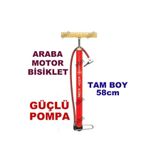 abnturk Büyük Boy Metal Gövde Lastik Şişirme Pompası Top, Bisiklet,Motor Araba Lastiği Şişirmek için ideal