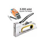 abnturk Çelik Mobilyacı Zımba Makinesi 5000 Adet Çakma Teli Hediyesi Ile Manuel Döşemeci Zımbalama Seti