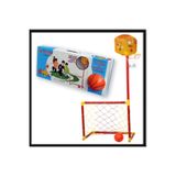 abnturk Çocuklar için İnteraktif Ev Spor Seti Portatif Futbol Kalesi ve Basket Potası 127cm Boyunda Basket P