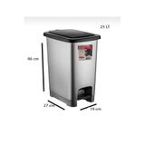 abnturk Çop Kovası 25 Lt Slim Köşeli, krm19511504