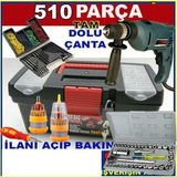 abnturk Darbeli Matkap Dahil 510 Parça Tam Dolu Alet Edevat Takım Çantası