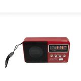 abnturk Dijital Göstergeli USB Şarjlı Nostaljik Radyo El Radyosu - Kırmızı