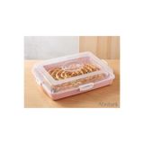 abnturk Dikdörtgen Pasta Börek Kek Saklama Kabı Taşınabilir Sunum Fanusu 43x29cm