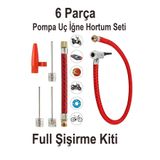 abnturk El Ayak Pompaları Iğne Hortum Şişirme Kiti 3 iğne Uzun ve Kısa Hortum Deniz Yatağı Ucu