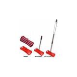 abnturk Elektrik+Şarj Derdi Yok 110CM Metal Saplı Pratik Halı Süpürgesi 6 Döner Fırçalı Gırgır Plastik Hazne