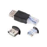 abnturk Ethernet Rj45 Usb Port Dönüştürücü Adaptör Jack RJ 45 Erkek Dişi Usb Çevirici Jack Fiş Fonksiyonel abn1401241611