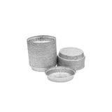 abnturk Fırına Girebilir 13x3cm Alüminyum Künefe Kabı 100'lü Kapaksız Yuvarlak Folyo Kap