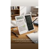 Abnturk Fonksiyonel Hesap Makinesi, Fonksiyonlu ve LCD Yazı Tahtalı Not Defteri - 1BW-Beyaz