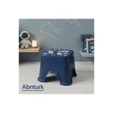 abnturk Gezegen Astronot Desenli Plastik Çocuk Taburesi Kaymaz Mini Çocuk Tabure