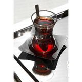 abnturk Karanfil Sade 18/10 Paslanmaz Çelik 12 Adet Çay Tabağı 9 x 9 cm - 1 lt - Beyaz