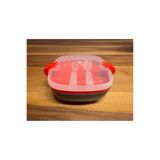Abnturk Kırmızı Bölmeli Öğrenci Beslenme Okul Saklama Kabı İş Lunch Box Piknik Kabı Kahvaltılık