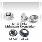 abnturk Kıyma Makinesi Için Içli Köfte Aparatı 10-12 No Makinalara Uyumlu Metal Döküm - Gri