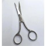 abnturk Krom Nikel Bıyık, Kaş Düzeltme Makası 12 cm Kablosuz Kullanım ve Islak & Kuru Özellikleriyle