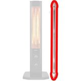 abnturk Kumtel Dikey Soba Orbit Modellere Orjinal Resistanz ile Şeffaf Cam Isıtıcı 1800W Rezistans 65CM Cam