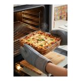 abnturk Optik Desen Cam Kare Borcam Fırın Kabı Fırına Dayanıklı Mikrodalga Fırına Dayanıklı Buzluğa Dayanıklı Bulaşık Makinesine Dayanıklı 20x20 cm ebatlarında 5 cm derinliğinde