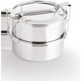 abnturk Paslanmaz Çelik 2li Sefer Tası 1 Lt Tek Kişilik Yemek Taşıma Kabı 500ML X2 Isıtılabilir %100 Metal - 1 Adet