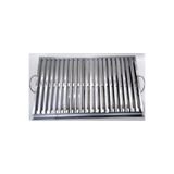 abnturk Paslanmaz Çelik Geniş Panelli Oluklu Köfte Izgarası Kömür Izgarası Paneli 55x35cm Mangal Üst Paneli ABN2405222351