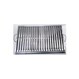 abnturk Paslanmaz Çelik Geniş Panelli Oluklu Köfte Izgarası Kömür Izgarası Paneli 55X35CM Mangal Üst Paneli