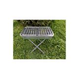 abnturk Paslanmaz Dumansız Ayaklı Mangal Hertür Et+Tavuk+Közleme İçin Krom Oluklu Köfteci Izgara Mangal 50Cm, abn2504252203