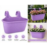 Abnturk Pratik Dayanıklı Şık 6,3lt Lila Sahra Askılı Saksı 38X27X26CM Balkon Korkuluk Dekoratif Askılı Sepet