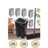 abnturk Pratik Mikrofiber Tablet Mop 5 Paspaslı Temizlik Set Smart Mob Sihirli Yeni Nesil Microfiber Mob