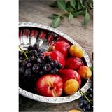 abnturk Salata Meyve Tabağı Mısır Kasesi 24 cm Derinlik 4CM-430 Paslanmaz Çelik - 1,1 lt - Gümüş