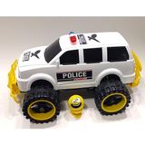 abnturk Sallanan Kafa Emoji Hediye 46CM Dev Tekerli Jumbo Polis Aracı 4x4 Jeep Süper Gösterişli Oyuncak