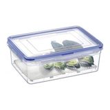 abnturk Sıfır Sızdırmaz Silikon Contalı Özel Üründür Sızdırmaz Derin Saklama Kabı 3 Lt Ölçüler 27X19,5X9,5 - Beyaz