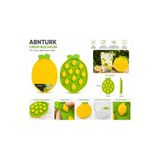 abnturk Silikon Yapışmaz Kapaklı Limon Buzluk-Bas Parmak Buz Kalıbı