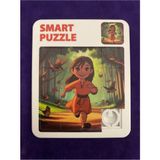 Abnturk Smart Puzzle Kız Çoçuk Temalı Kaydırmalı 16 Parça Yapboz 9X9 Boyutunda