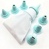 abnturk Süper Kalite Pratik Krema Krem Şanti Sıkma Torbası 7 Başlıklı Kek Pasta Malzemeleri - 1,5 x 11 cm