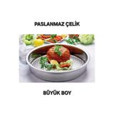 abnturk Süper Kaliteli Çok Amaçlı Paslanmaz Çelik Çiğköfte Tepsisi & Çiğköfte Leğeni 50 Cm, ndmndm777