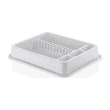 Abnturk Ultra Lüks Kaliteli Büyük Boy Dalgalı Beyaz Renk Şık Görünümlü Bulaşıklık Stand 42X50X9CM - 0 - 3 L