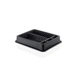 abnturk Ultra Lüks Kaliteli Büyük Boy Dalgalı Siyah Renk Şık Görünümlü Bulaşıklık Stand 42X50X9Cm, brc19030209225