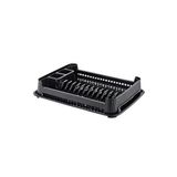abnturk Ultra Lüks Kaliteli Şık Görünümlü Çizgili Siyah Renk Smart Tabaklık Kurutmalık Bulaşıklık 37X92X48Cm, brc200125082025