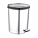 abnturk Ultra Lux Çöp Kovası Ayak Pedallı Gri-Metal Görünümlü Kova 20 Litre BüyükBoy Çıkabilen iç Kova Ø33