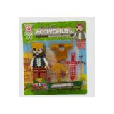 abnturk Yüksek Kalite 10 Cm 4lü 1 Figur 3 Aksesuarlı Yapı Oyuncak Mınecraft Oyun Seti Karakter Figür Oyuncak