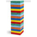 abnturk Yüksek kalite 54 parça renkli denge oyunu Jenga ahşap büyük boy 3+yaş