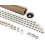 Aboowe Briz Çubuğu 40 - 60 cm 4 Lü Paket Alüminyum Kapı Pencere Perde Çubuğu - Beyaz