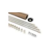 ABOOWE Briz Çubuğu 40 - 60 Cm 4 Lü Paket Ayarlanabilir Alüminyum Kapı Pencere Briz Çubuğu