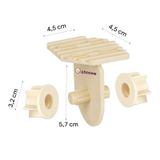 Aboowe Stor Zebra Perde Orta Ayak Aparatı + 2 Adet Boru Tıpası (Geniş Kasa (5 cm))