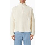 About Blank Funnel Knit Cotton Sweater Erkek Kazak - Kırık Beyaz