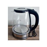 AboutThePerfect Crown Cam Kettle Elektrikli Su Isıtıcı Cam Gövdeli Led Aydınlatmalı 1500W 1,8 Lt