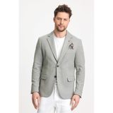 Abrines Erkek Yeşil Pamuklu Likralı Esneyen Kumaşlı Slim Fit Spor Blazer Ceket Yeşil 62