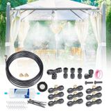 AbrirTrail Dış Veranda için Misters, Misting Soğutma Sistemi 50 FT Buğu Hattı+17 Pirinç Buğu Nozulu+Pirinç Adaptör (3/4 inç) Soğutma için Su Sisleri Dış Mekan Arka Bahçe, Sera, Tavuk Kümesi