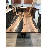 Abronya 90x200 cm Epoxy Masa Epoksi Yemek Masası