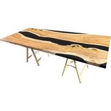 Abronya Ahşap Epoxy Masa Doğal Ahşap Epoksi Masa Ma-08