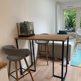 Abronya Bar Masası Mutfak Masası Bistro Masa Modeli Ahşaplı Istiyorum-90 cm