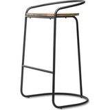 Abronya Bar Taburesi Tabure Ahşaplı Tabure Metal Ayaklı Tabure Modeli Retro Tasarım